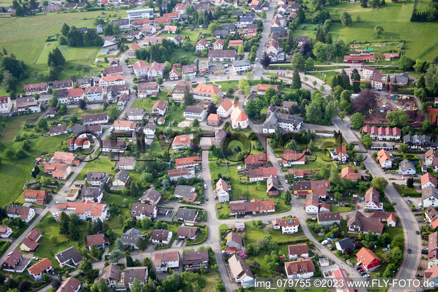 Dobel im Bundesland Baden-Württemberg, Deutschland aus der Luft