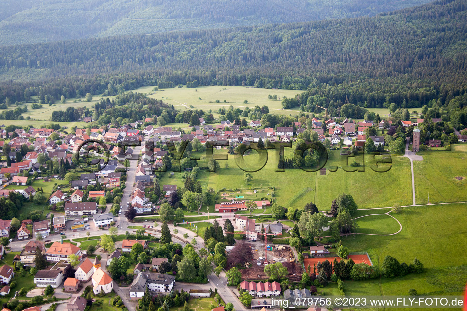 Dobel im Bundesland Baden-Württemberg, Deutschland von oben gesehen