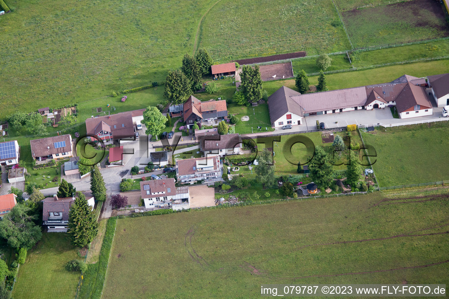 Drohnenbild von Dobel, Gestüt Dobel im Bundesland Baden-Württemberg, Deutschland