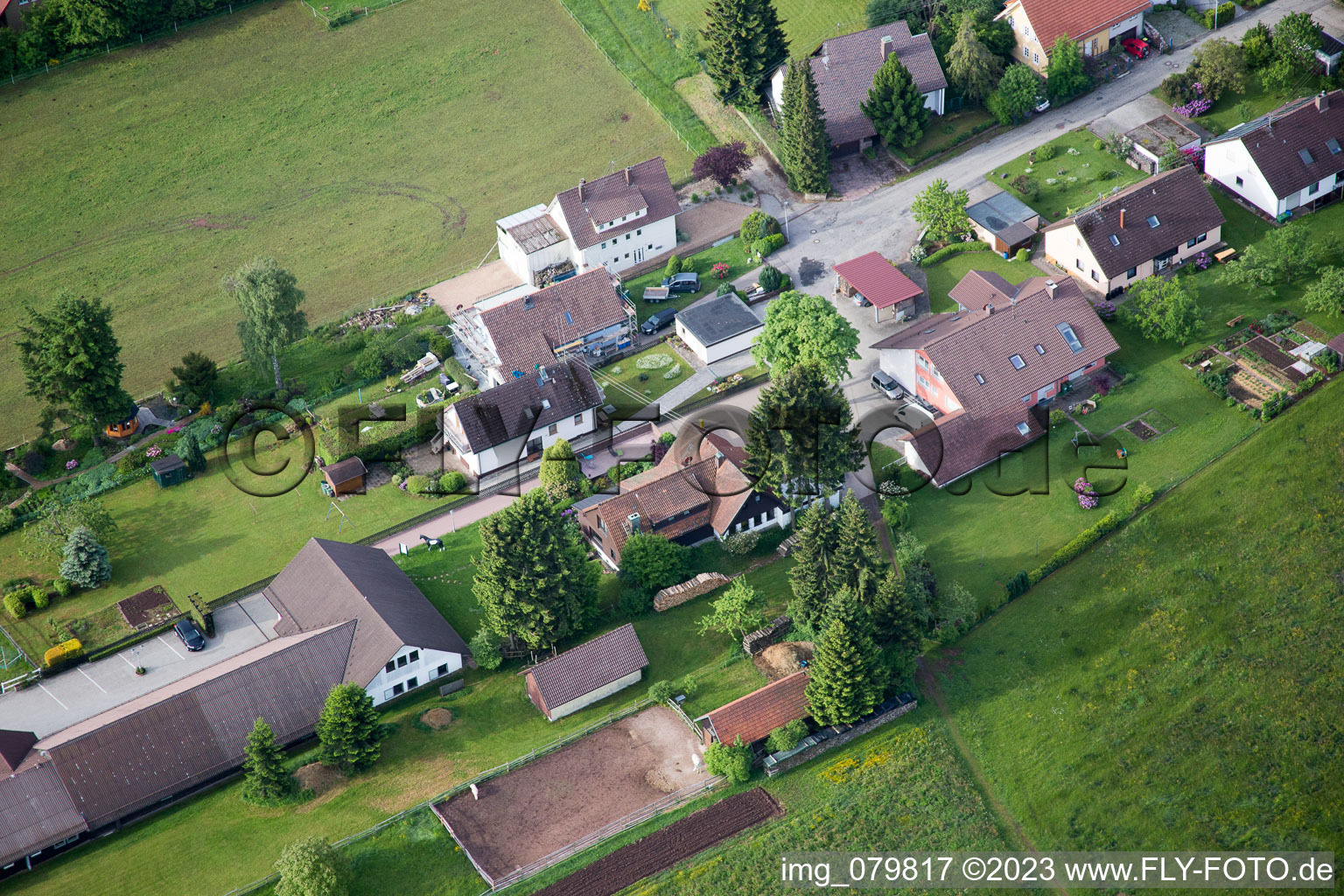 Dobel, Gestüt Dobel im Bundesland Baden-Württemberg, Deutschland aus der Drohnenperspektive
