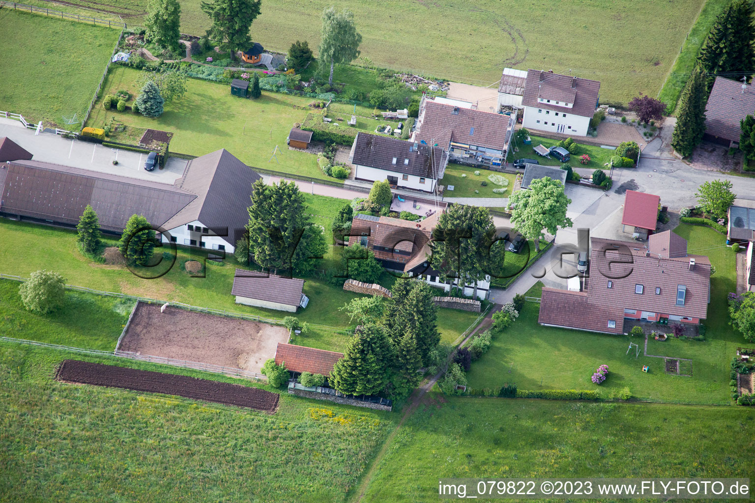 Dobel, Gestüt Dobel im Bundesland Baden-Württemberg, Deutschland von der Drohne aus gesehen