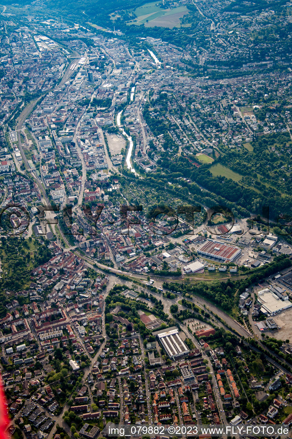Luftaufnahme von Pforzheim im Bundesland Baden-Württemberg, Deutschland