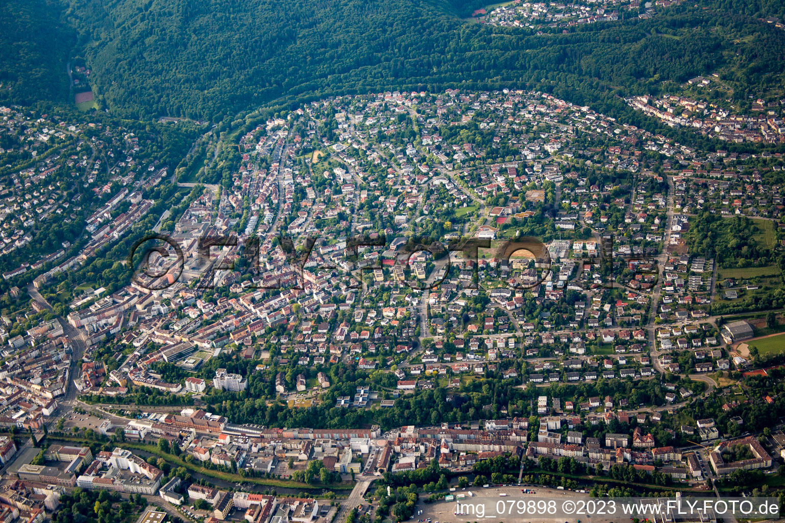 Luftbild von Pforzheim im Bundesland Baden-Württemberg, Deutschland