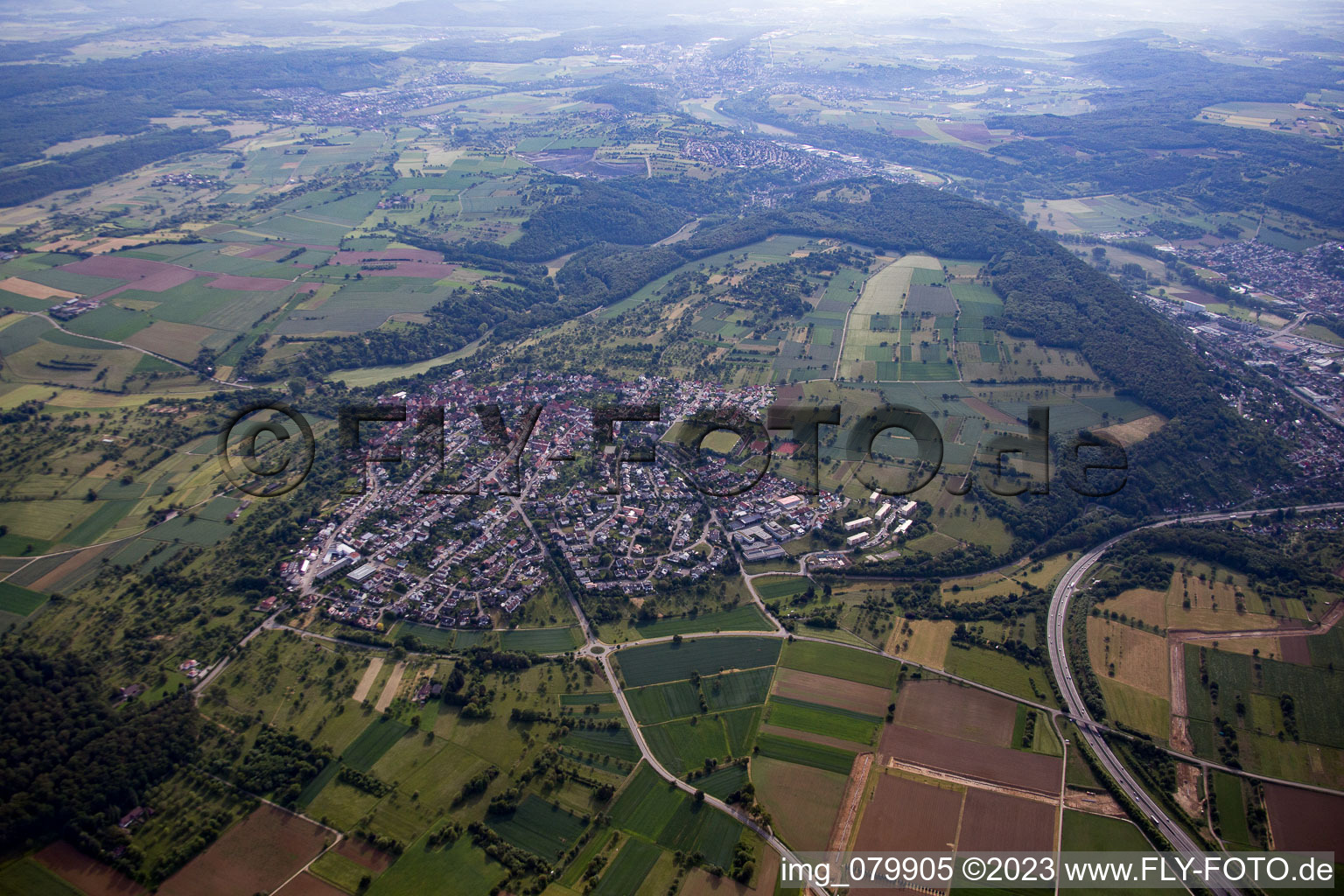 Luftbild von Kieselbronn im Bundesland Baden-Württemberg, Deutschland