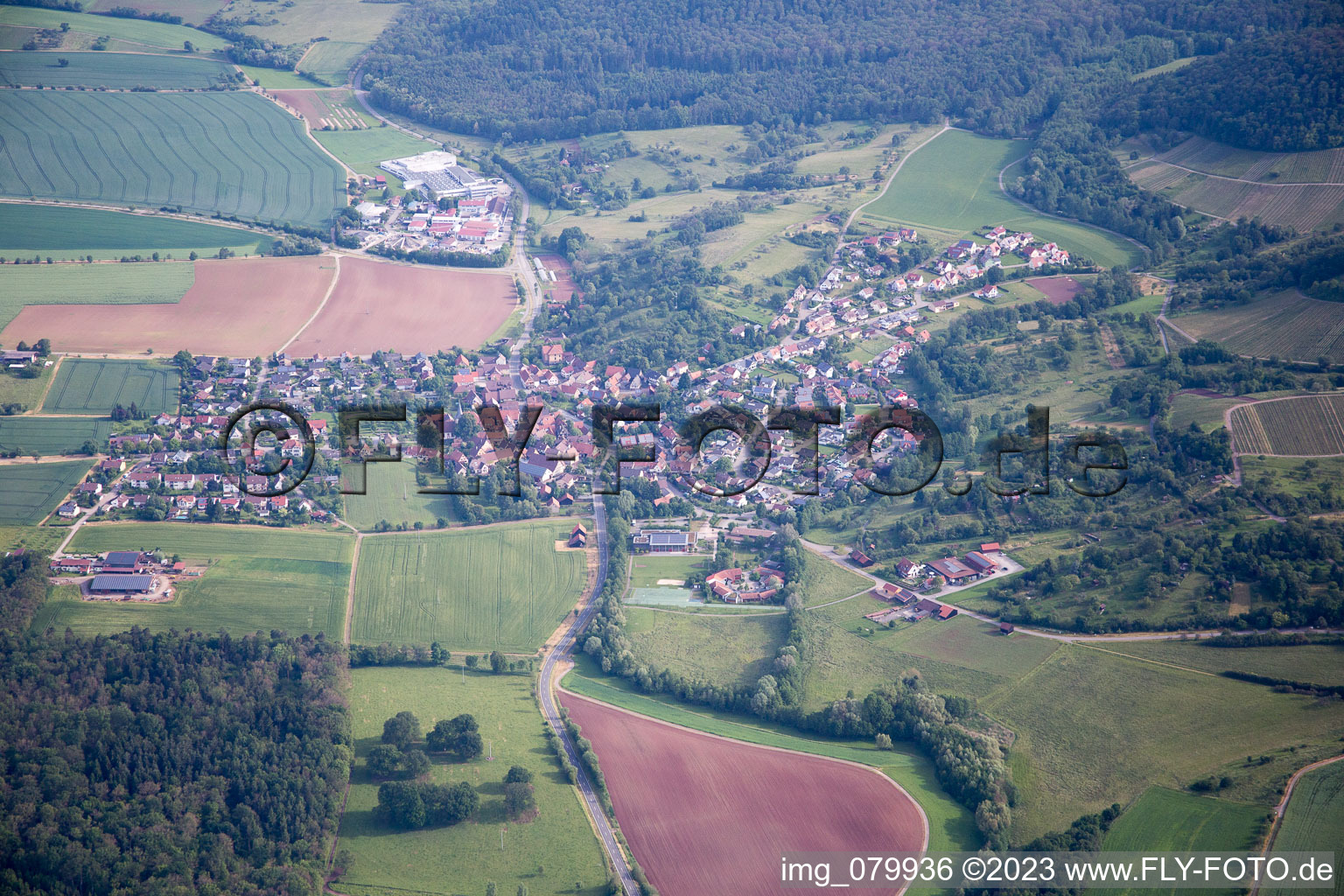 Luftbild von Zaisersweiher im Bundesland Baden-Württemberg, Deutschland