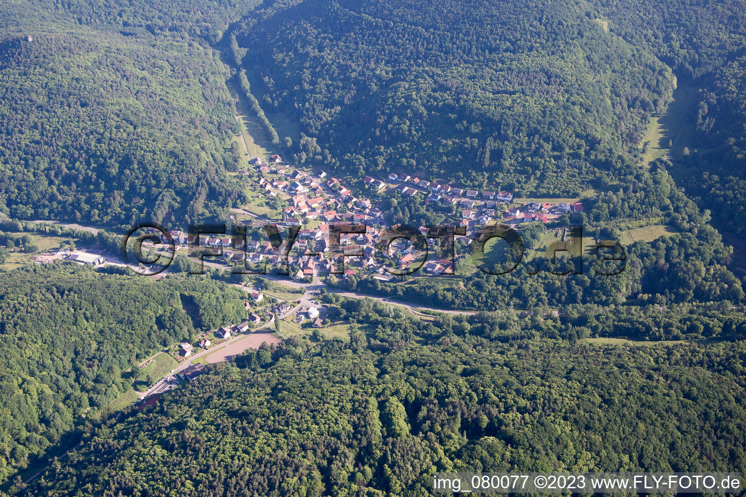 Luftbild von Waldhambach im Bundesland Rheinland-Pfalz, Deutschland