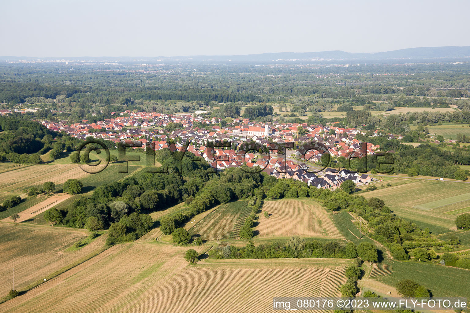 Luftaufnahme von Mothern im Bundesland Bas-Rhin, Frankreich