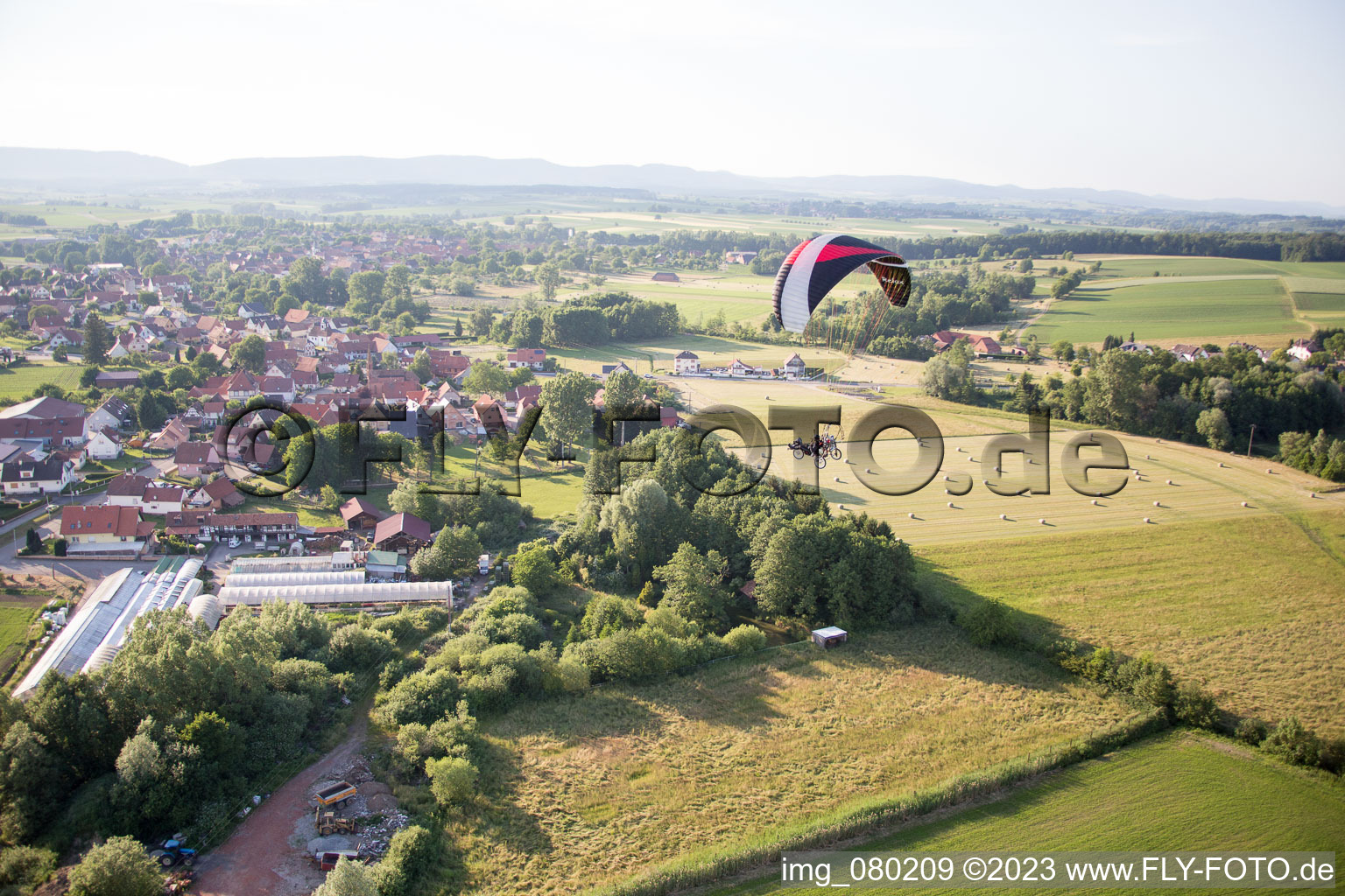 Luftbild von Leiterswiller im Bundesland Bas-Rhin, Frankreich