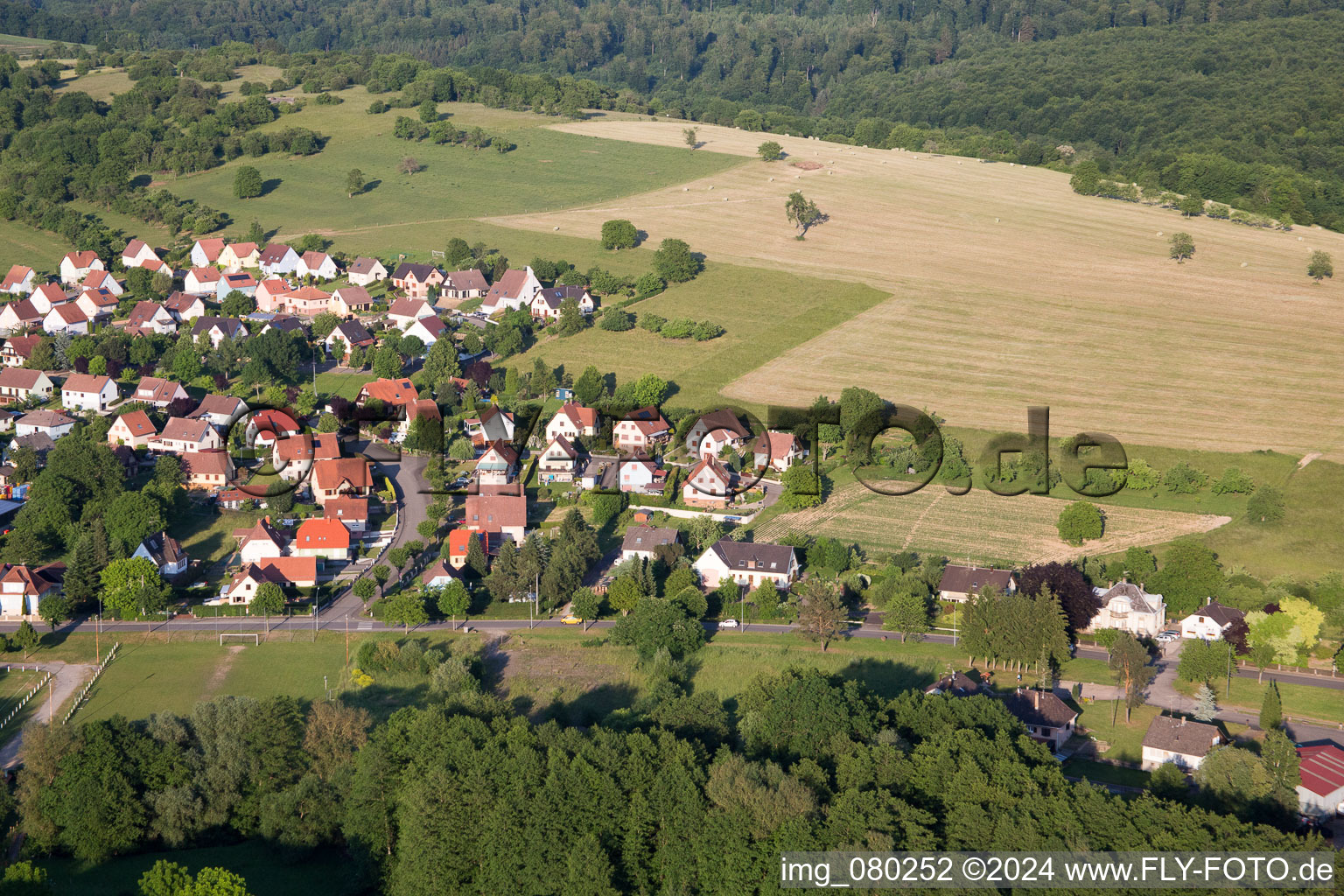 Lembach im Bundesland Bas-Rhin, Frankreich vom Flugzeug aus