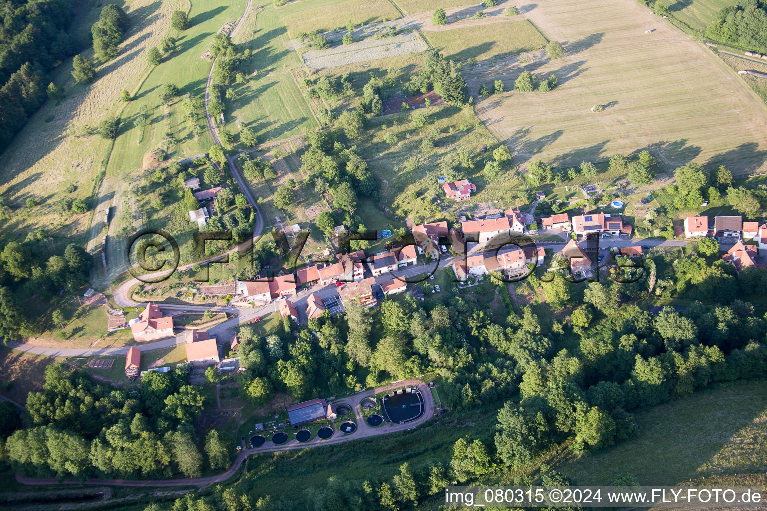 Wingen im Bundesland Bas-Rhin, Frankreich aus der Luft betrachtet