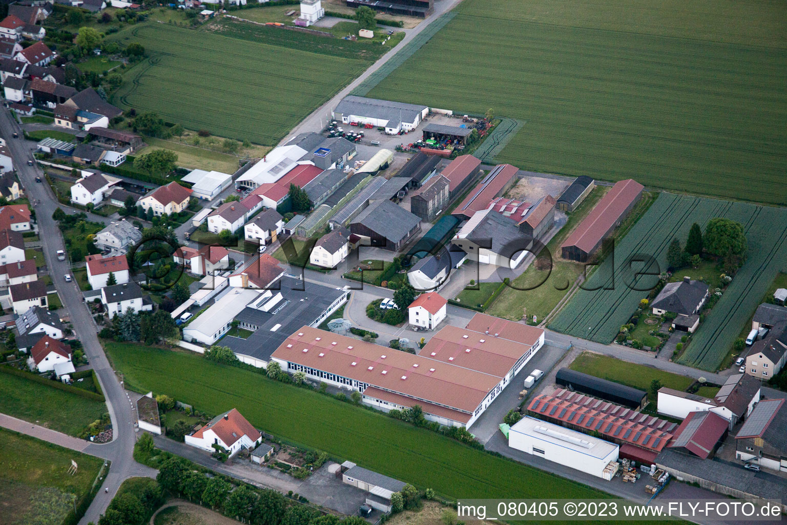 Ortsteil Herxheim in Herxheim bei Landau/Pfalz im Bundesland Rheinland-Pfalz, Deutschland aus der Luft betrachtet
