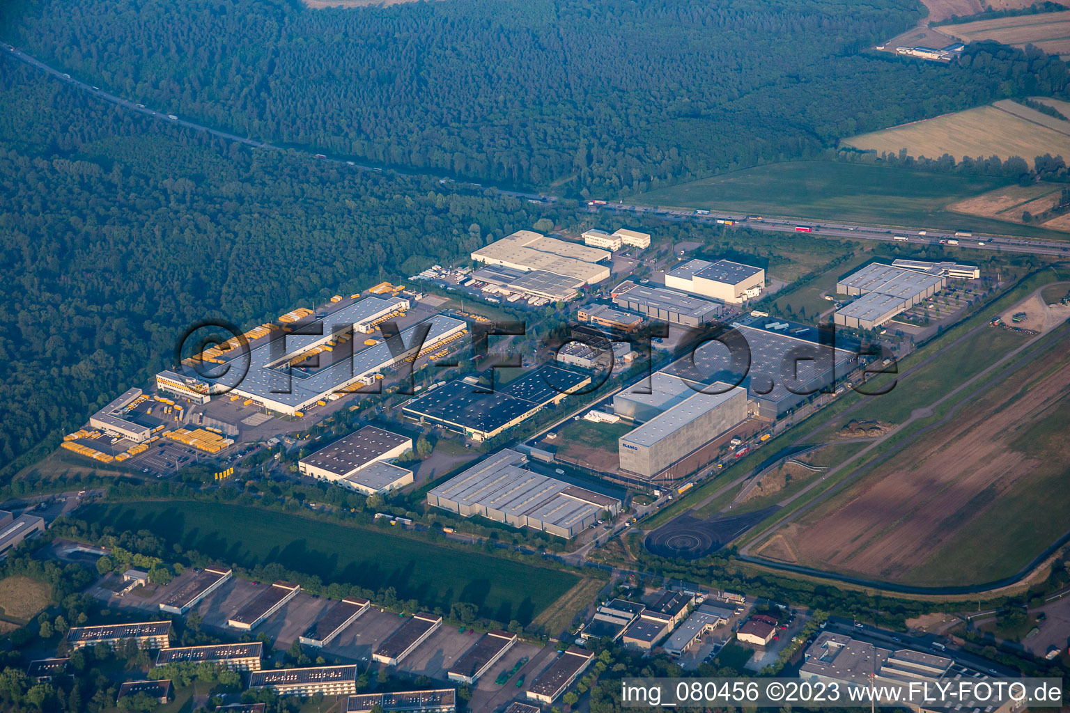 Industriegebiet Vichystr in Bruchsal im Bundesland Baden-Württemberg, Deutschland