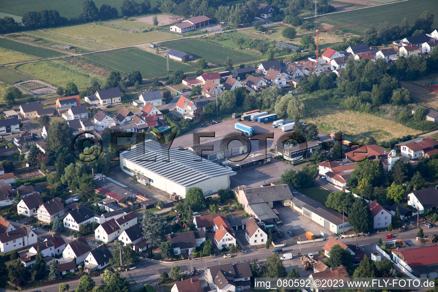 Lustadt im Bundesland Rheinland-Pfalz, Deutschland von oben gesehen