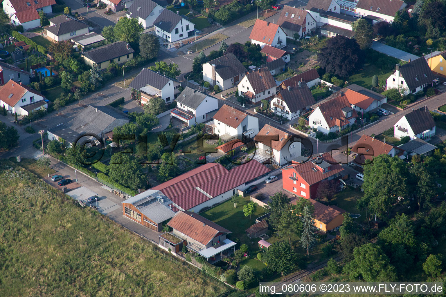 Luftaufnahme von Zeiskam im Bundesland Rheinland-Pfalz, Deutschland