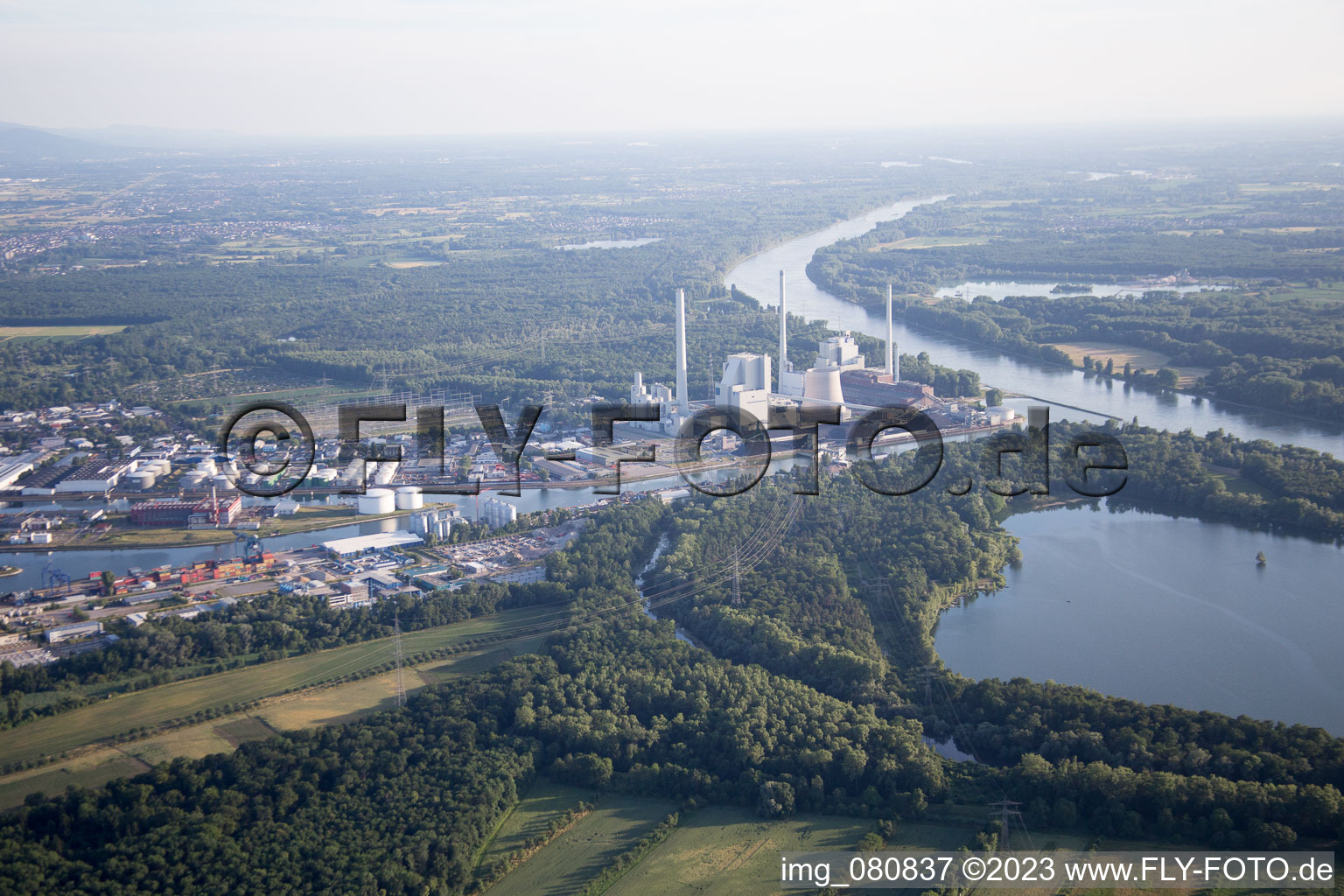 Luftbild von KA Rheinhafen in Karlsruhe im Bundesland Baden-Württemberg, Deutschland