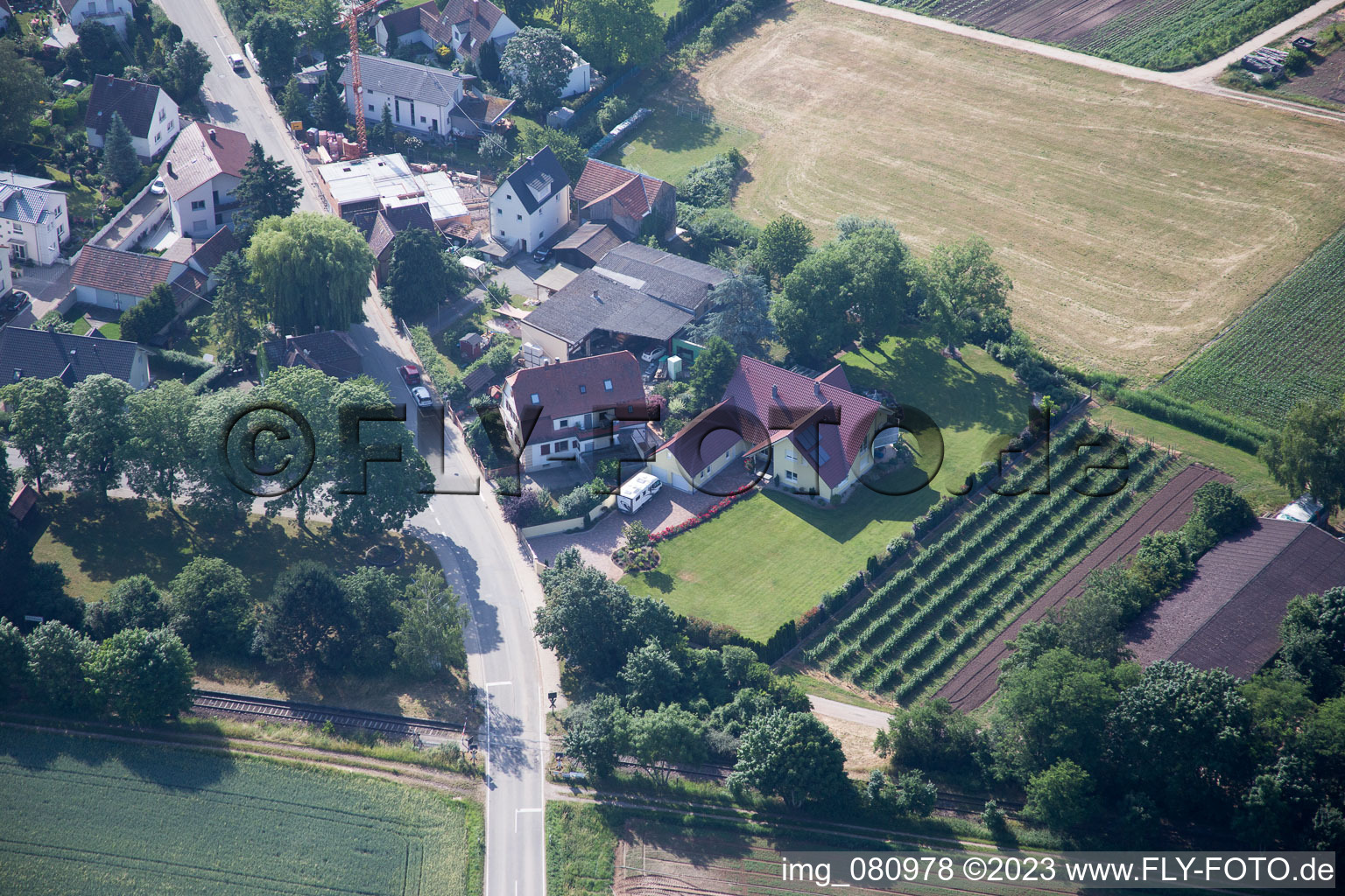Zeiskam im Bundesland Rheinland-Pfalz, Deutschland vom Flugzeug aus