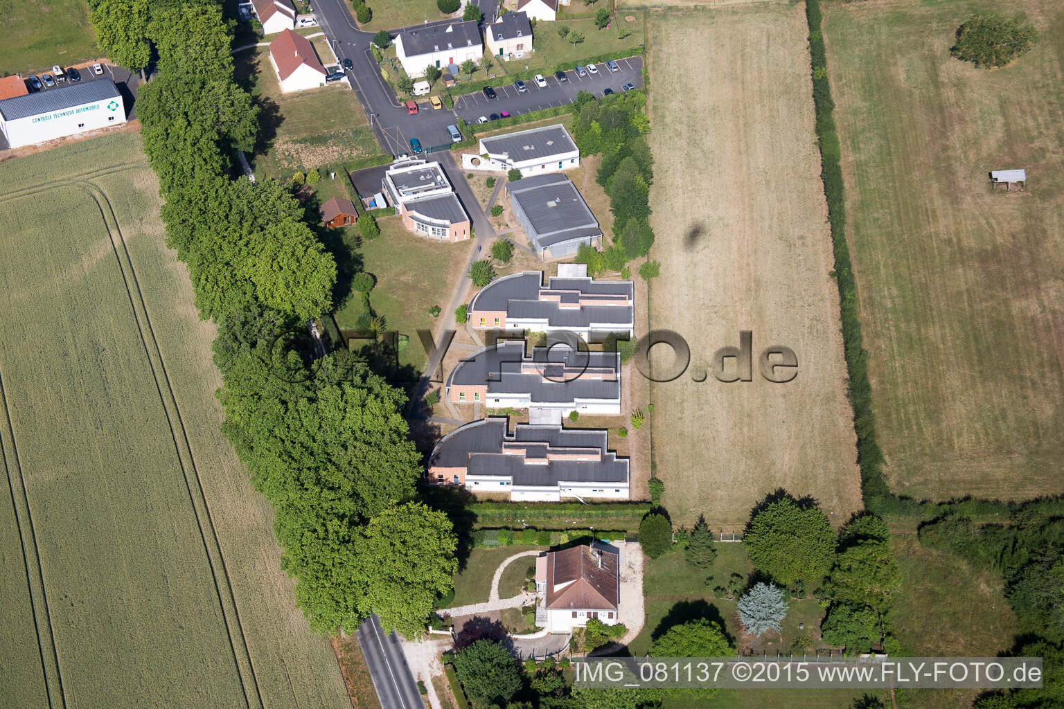 Luftbild von Montoire-sur-le-Loir im Bundesland Loir-et-Cher, Frankreich