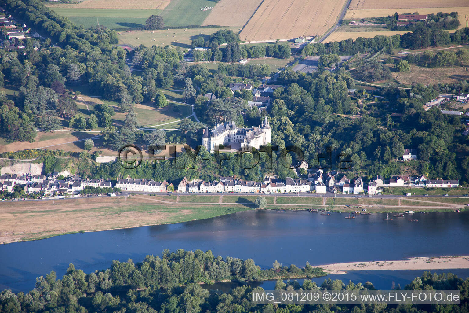 Luftbild von Chaumont-sur-Loire im Bundesland Loir-et-Cher, Frankreich