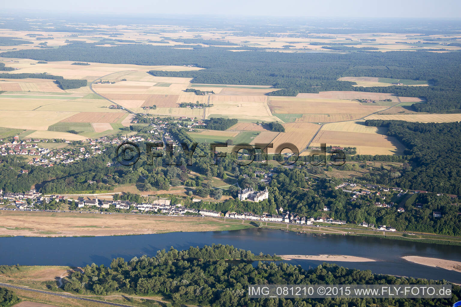 Luftaufnahme von Chaumont-sur-Loire im Bundesland Loir-et-Cher, Frankreich