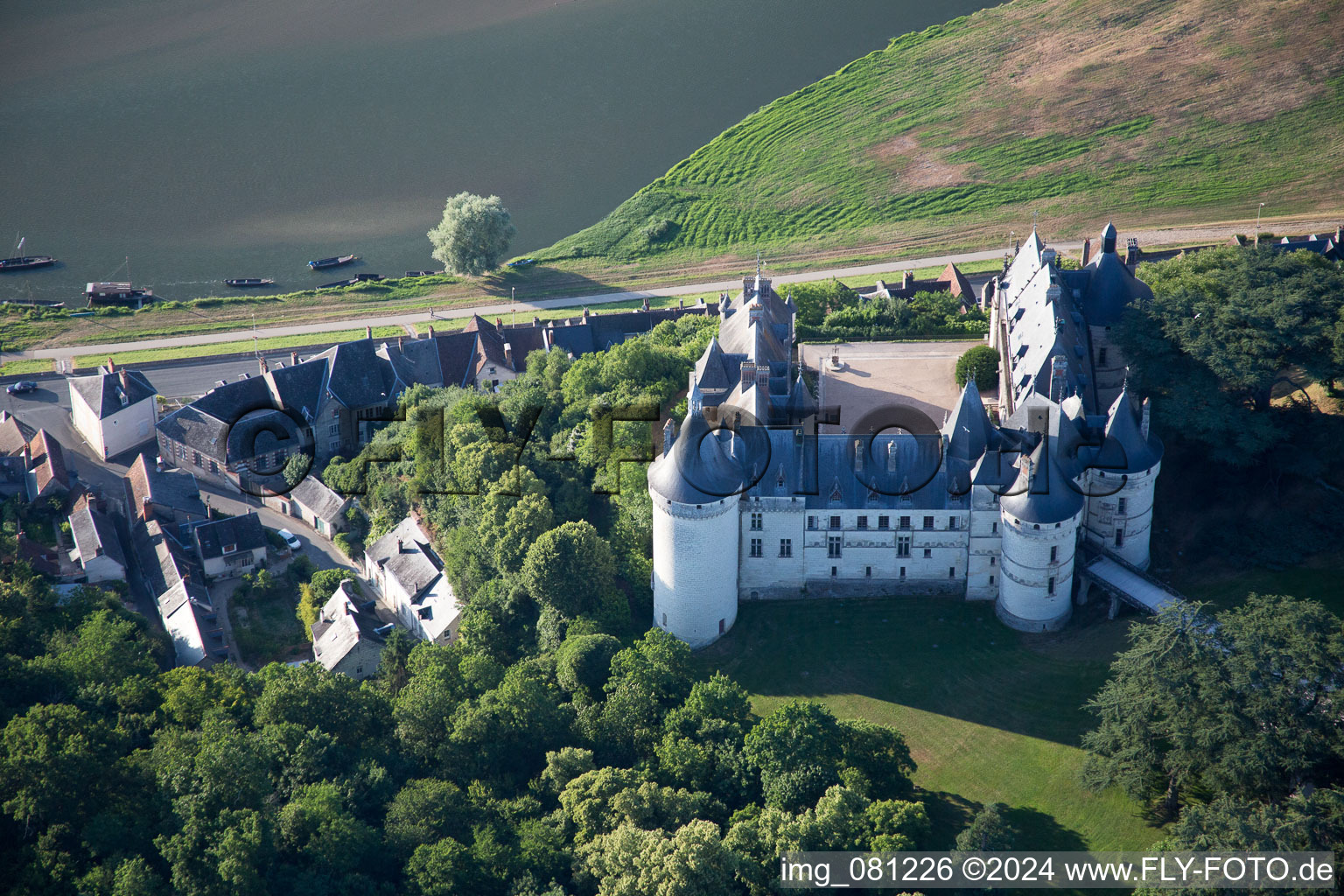 Burganlage des Schloß Chaumont in Chaumont-sur-Loire in Centre-Val de Loire im Bundesland Loir-et-Cher, Frankreich