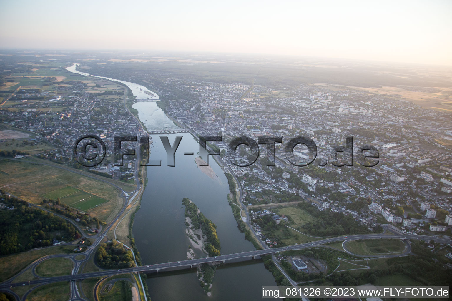 Luftaufnahme von Vineuil im Bundesland Loir-et-Cher, Frankreich