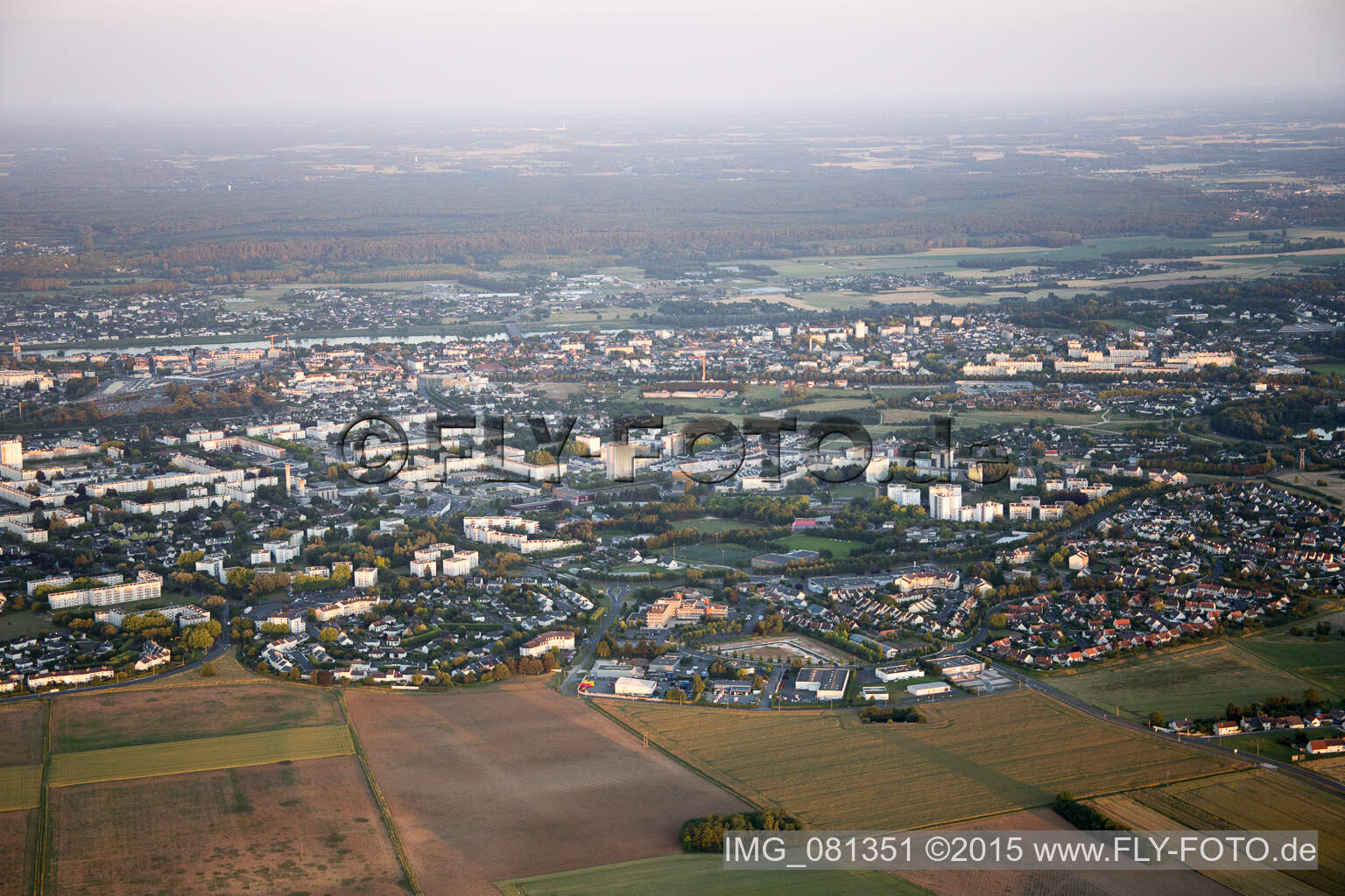 Blois von Nordwesten im Bundesland Loir-et-Cher, Frankreich