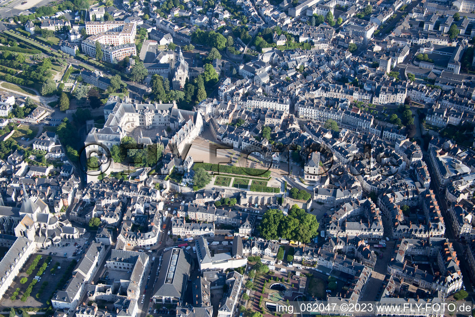 Luftbild von Blois im Bundesland Loir-et-Cher, Frankreich