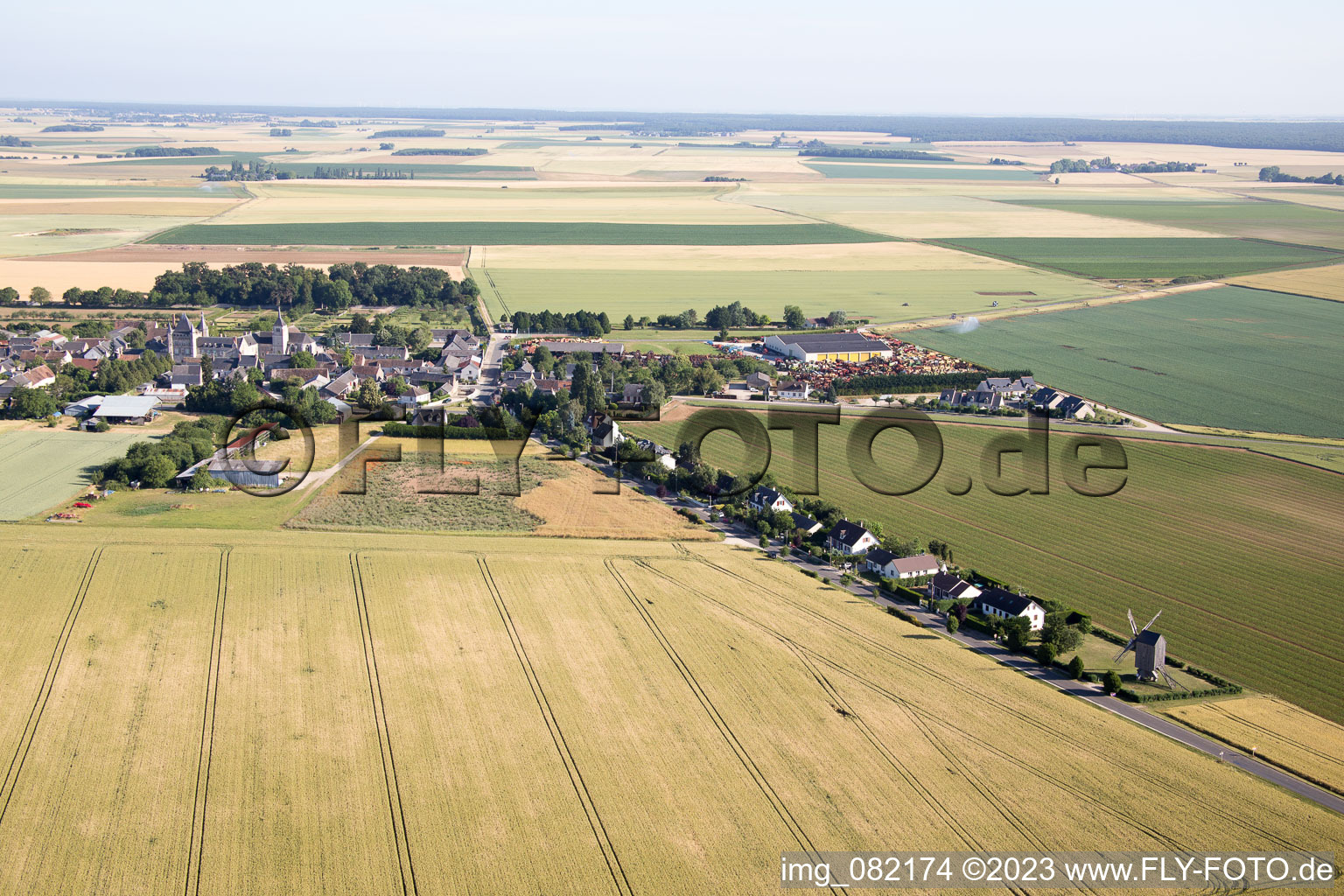 Luftbild von Talcy im Bundesland Loir-et-Cher, Frankreich