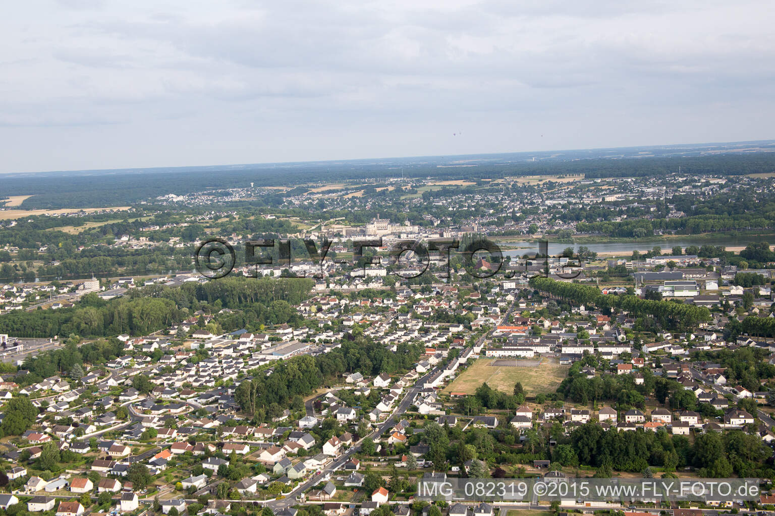 Luftaufnahme von Nazelles-Négron im Bundesland Indre-et-Loire, Frankreich