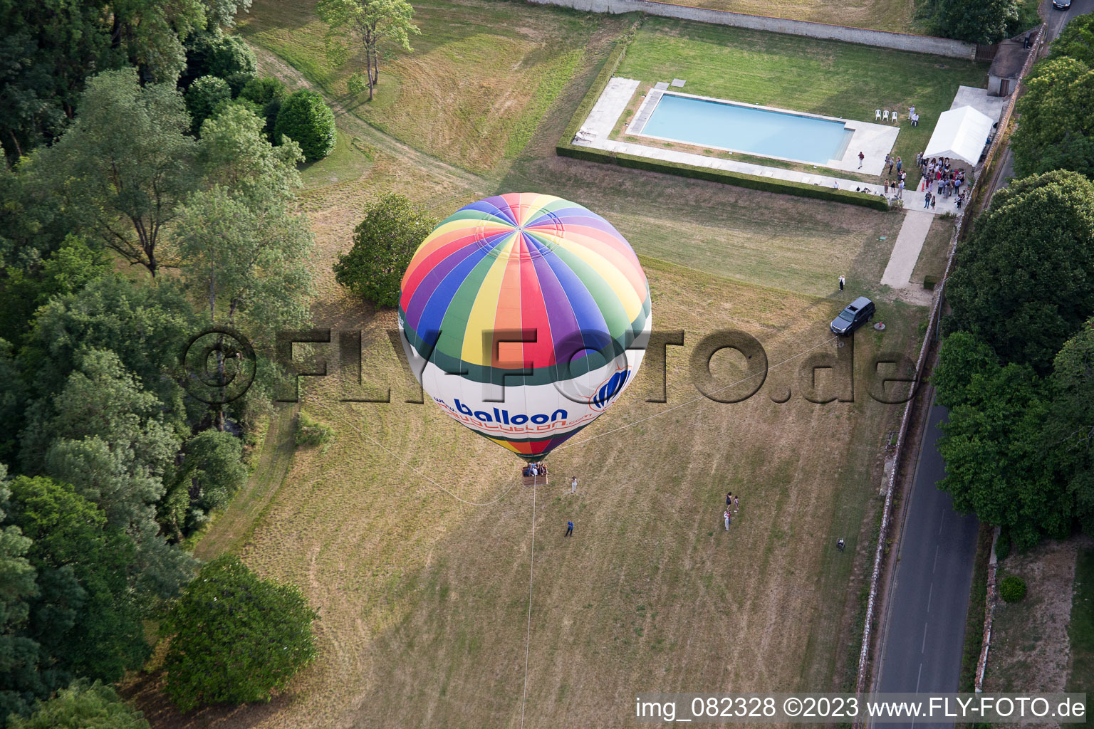 Nazelles-Négron im Bundesland Indre-et-Loire, Frankreich aus der Luft betrachtet