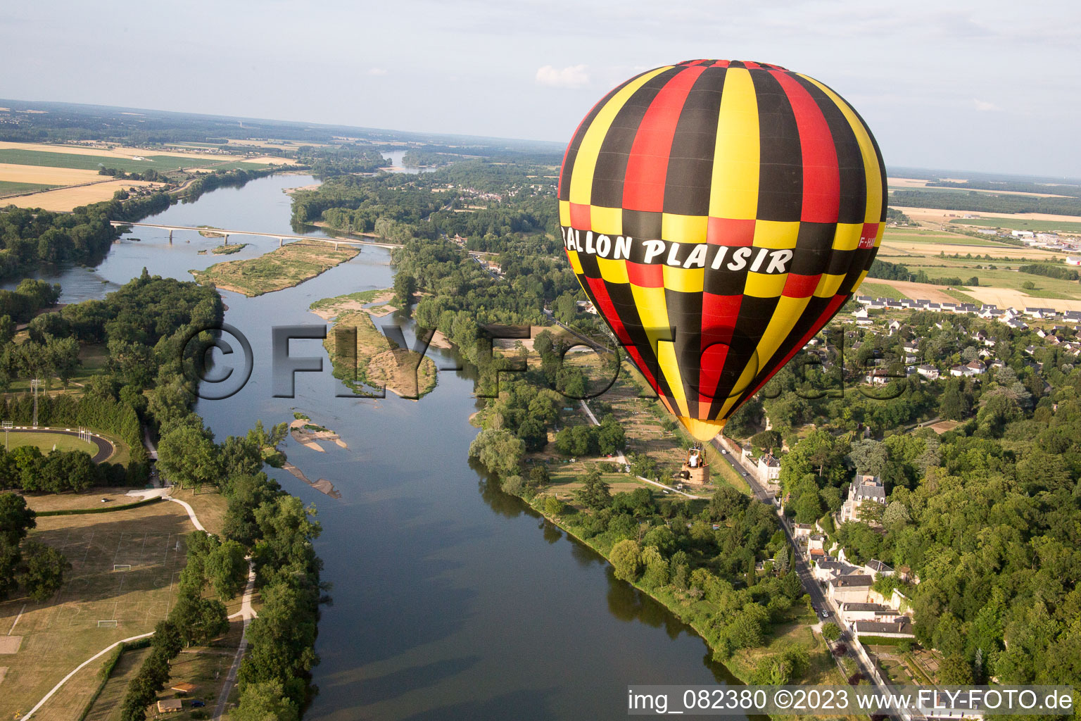 Luftbild von Amboise im Bundesland Indre-et-Loire, Frankreich