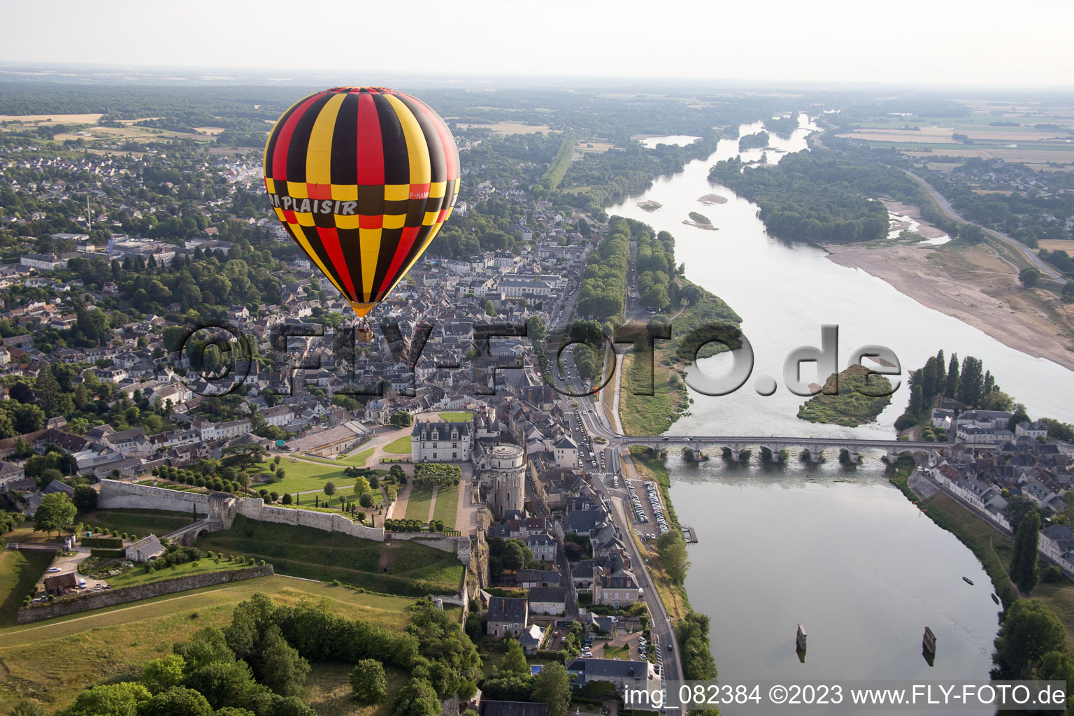 Amboise im Bundesland Indre-et-Loire, Frankreich aus der Luft