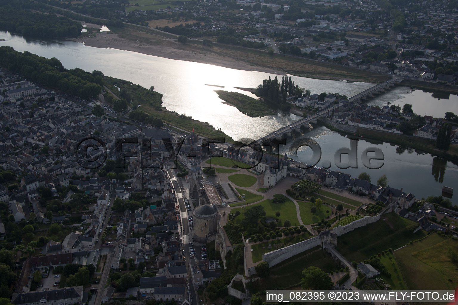 Amboise im Bundesland Indre-et-Loire, Frankreich von einer Drohne aus