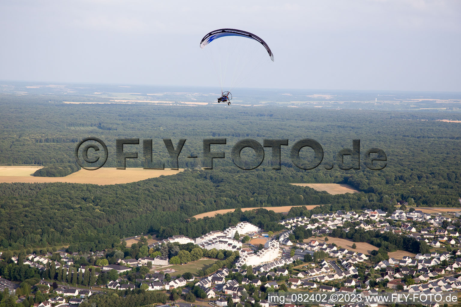 Amboise im Bundesland Indre-et-Loire, Frankreich von oben