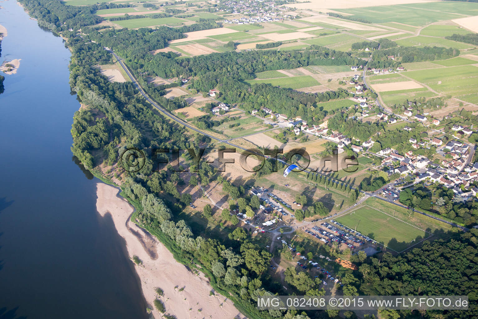 Luftbild von Chargé im Bundesland Indre-et-Loire, Frankreich