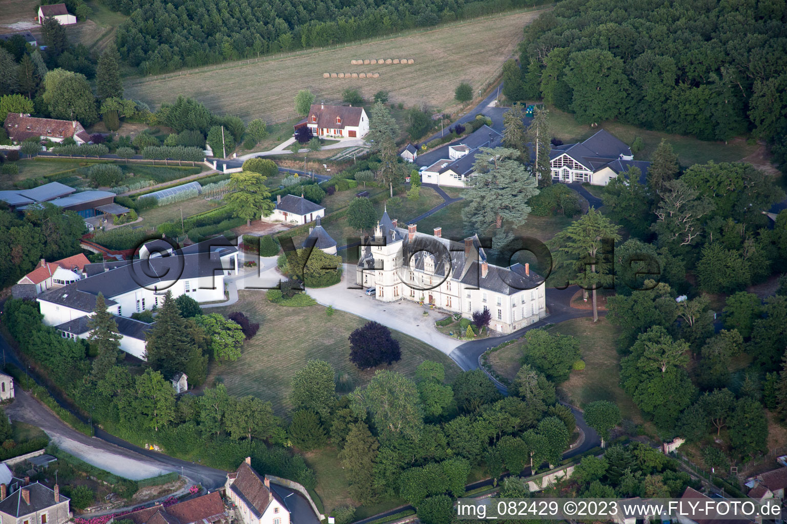 Luftbild von Rilly-sur-Loire im Bundesland Loir-et-Cher, Frankreich