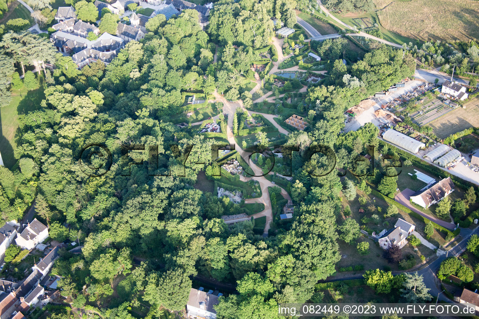 Chaumont-sur-Loire im Bundesland Loir-et-Cher, Frankreich von einer Drohne aus