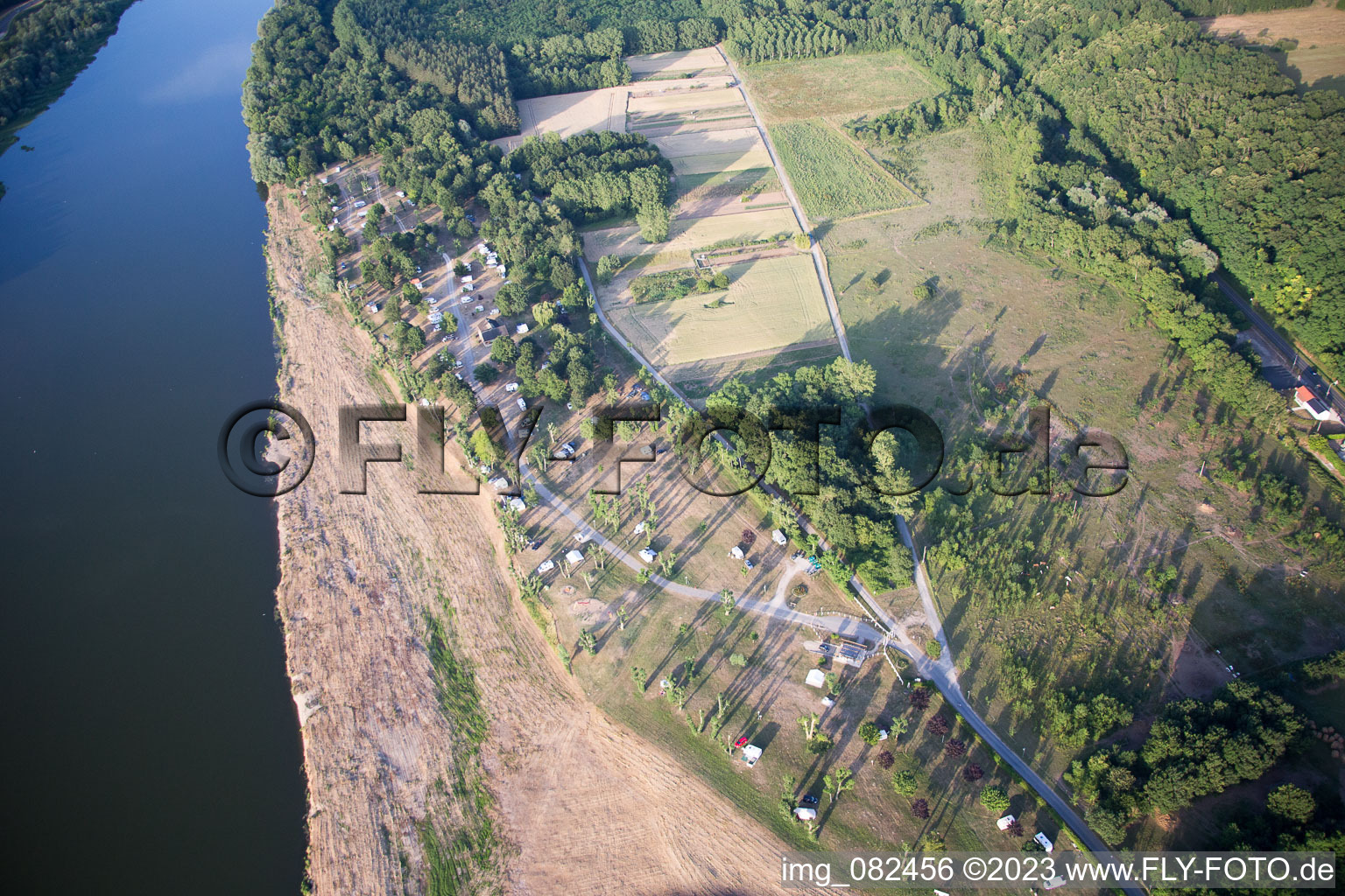 Luftaufnahme von Chaumont-sur-Loire im Bundesland Loir-et-Cher, Frankreich