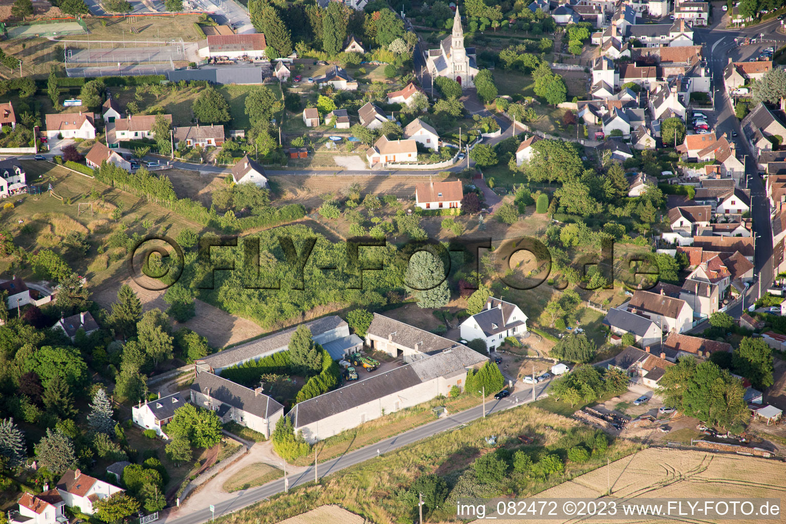 Luftaufnahme von Candé-sur-Beuvron im Bundesland Loir-et-Cher, Frankreich