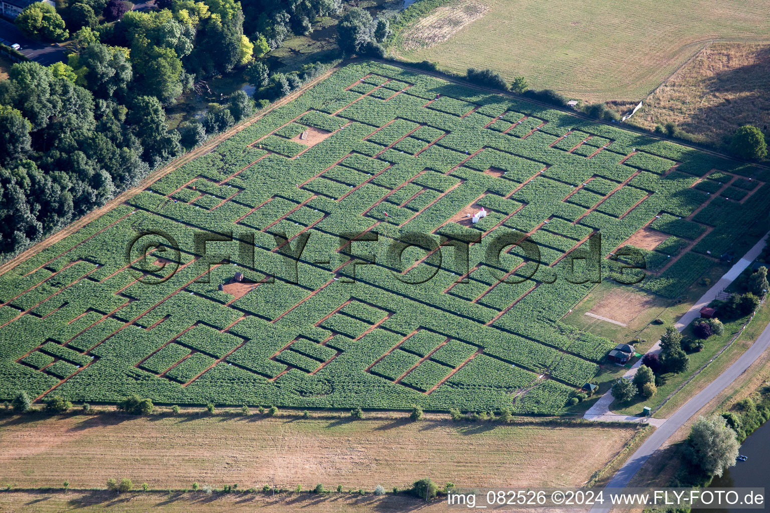 Irrgarten - Labyrinth auf Beaugency in Beaugency in Centre-Val de Loire im Bundesland Loiret, Frankreich