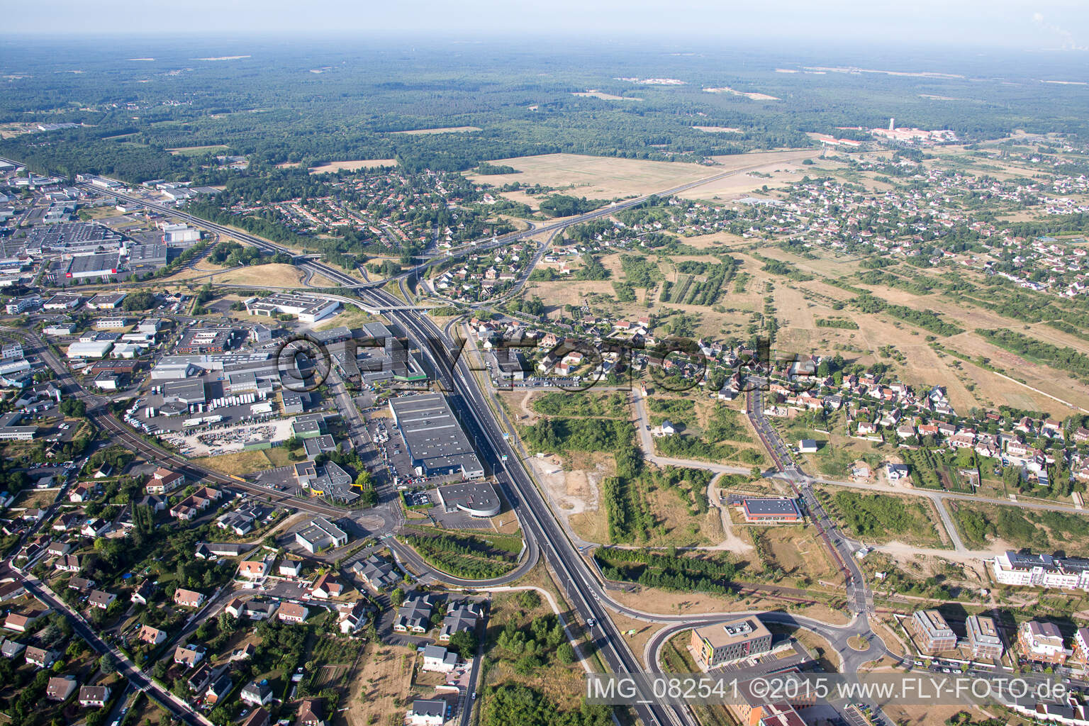 Luftbild von Orléans in Olivet im Bundesland Loiret, Frankreich
