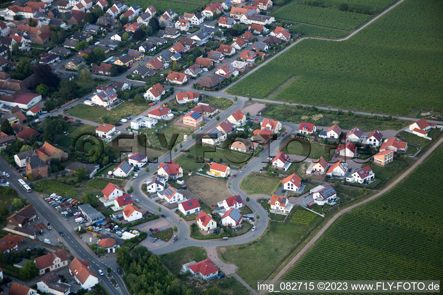 Luftaufnahme von Edesheim im Bundesland Rheinland-Pfalz, Deutschland