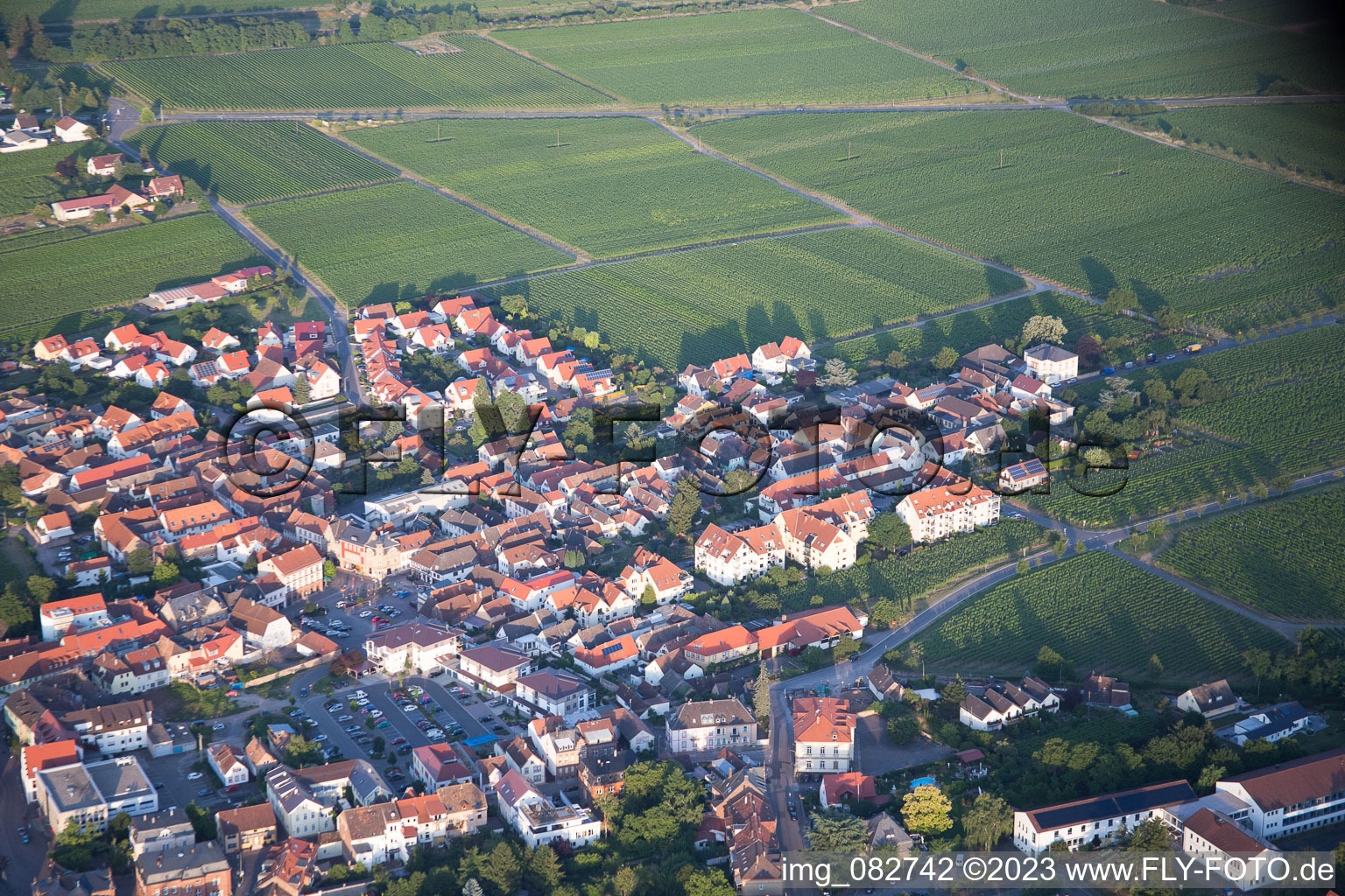 Drohnenbild von Edenkoben im Bundesland Rheinland-Pfalz, Deutschland