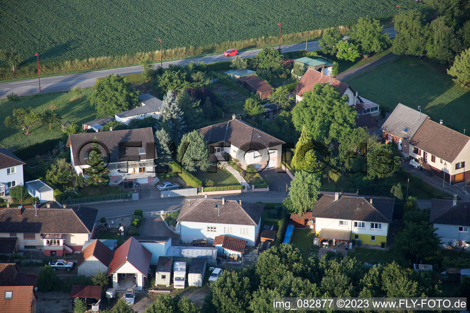 Scheibenhard im Bundesland Bas-Rhin, Frankreich von oben