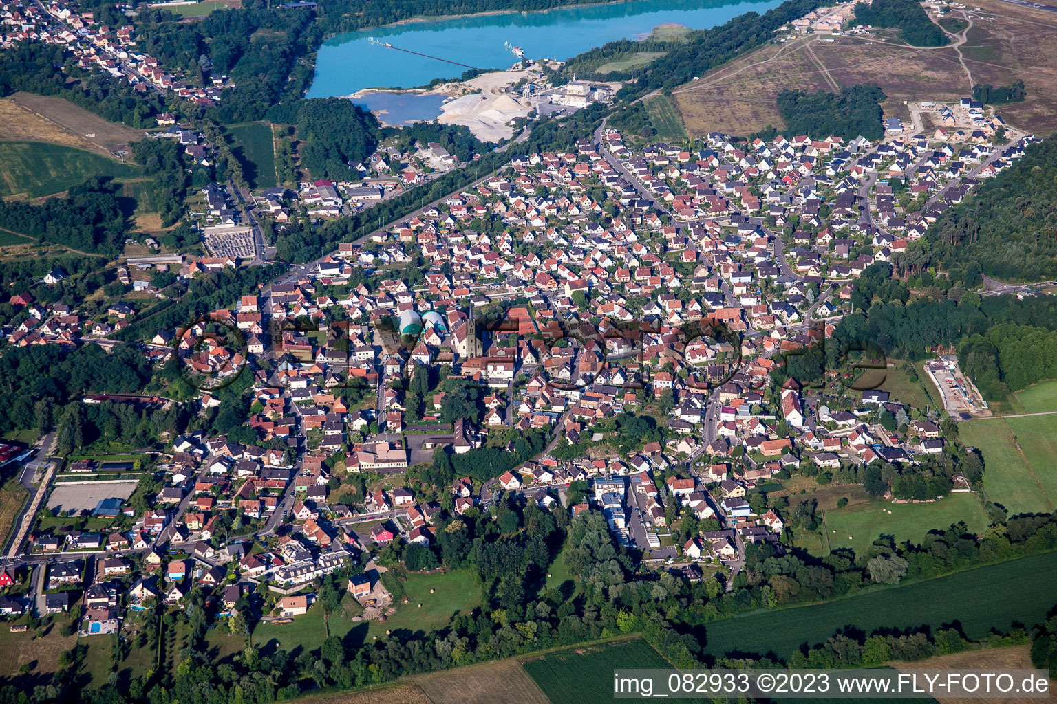 Luftbild von Kaltenhouse im Bundesland Bas-Rhin, Frankreich