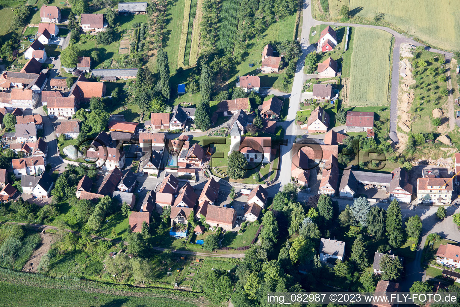 Cleebourg im Bundesland Bas-Rhin, Frankreich aus der Luft