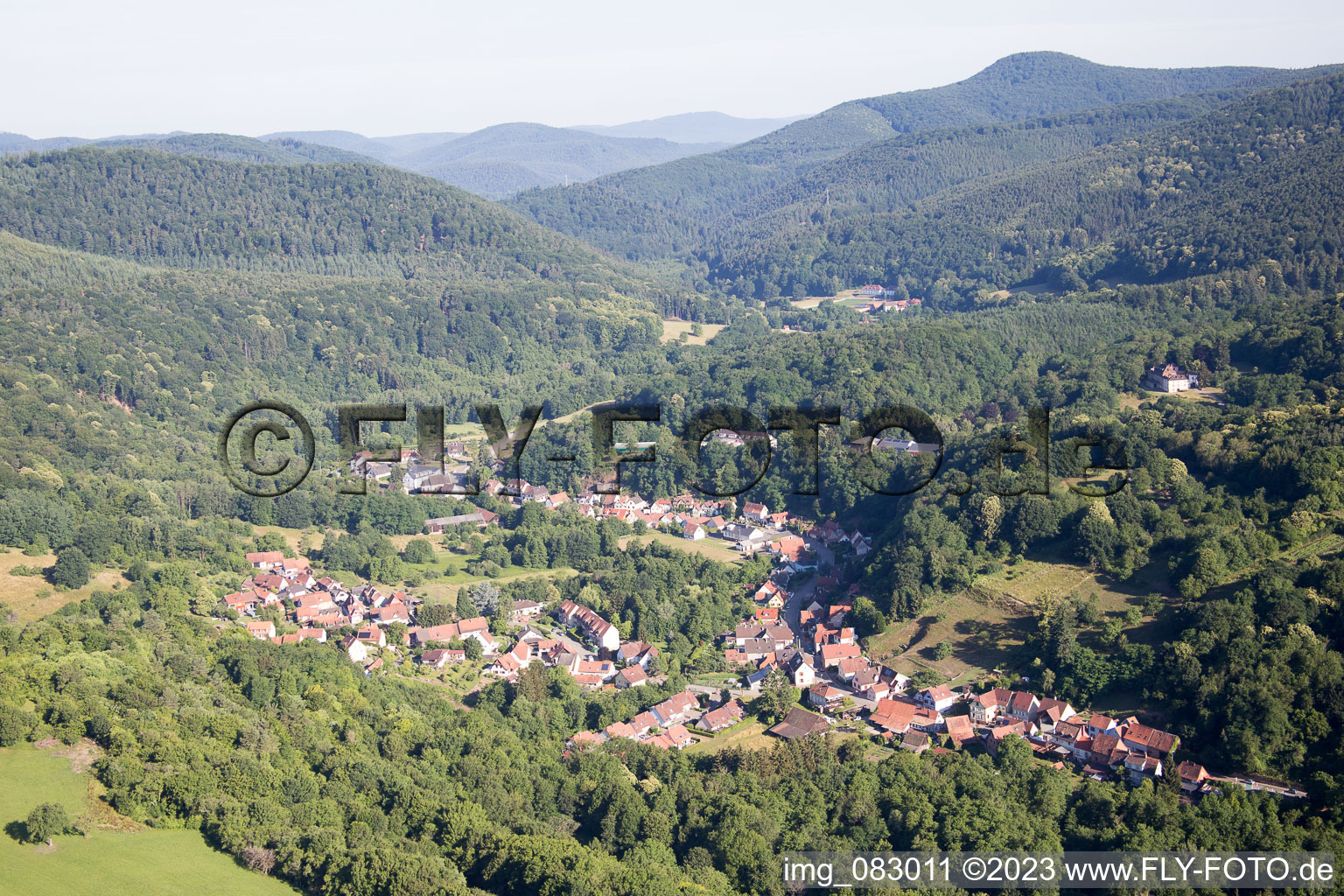 Luftbild von Weiler im Bundesland Bas-Rhin, Frankreich