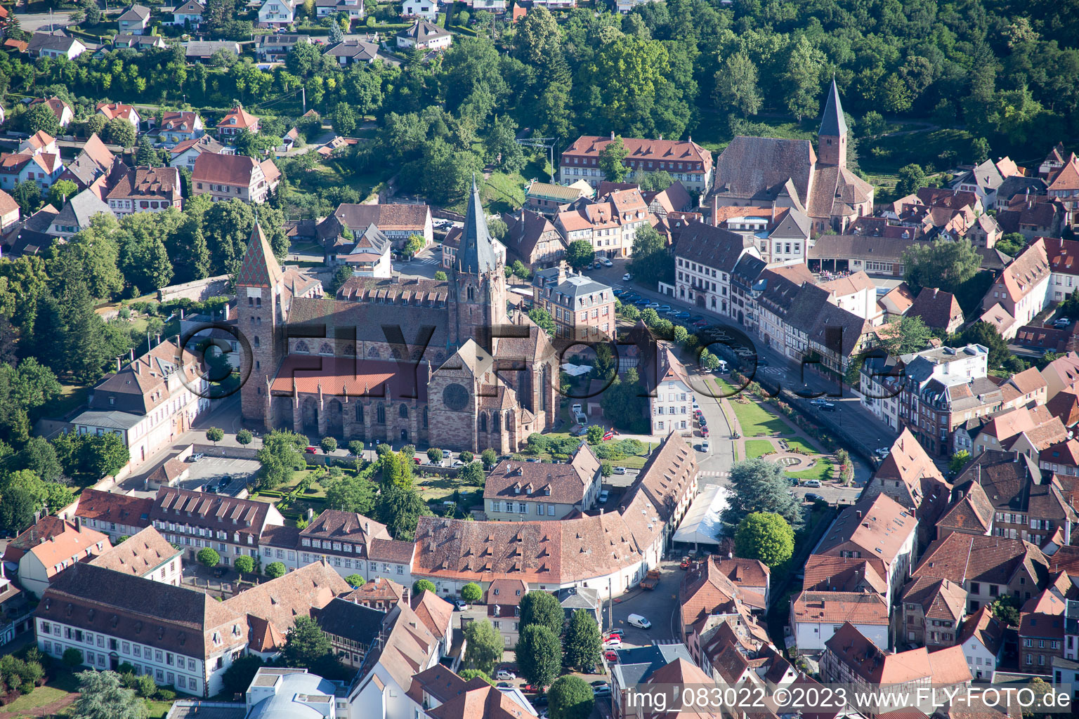 Wissembourg im Bundesland Bas-Rhin, Frankreich von einer Drohne aus