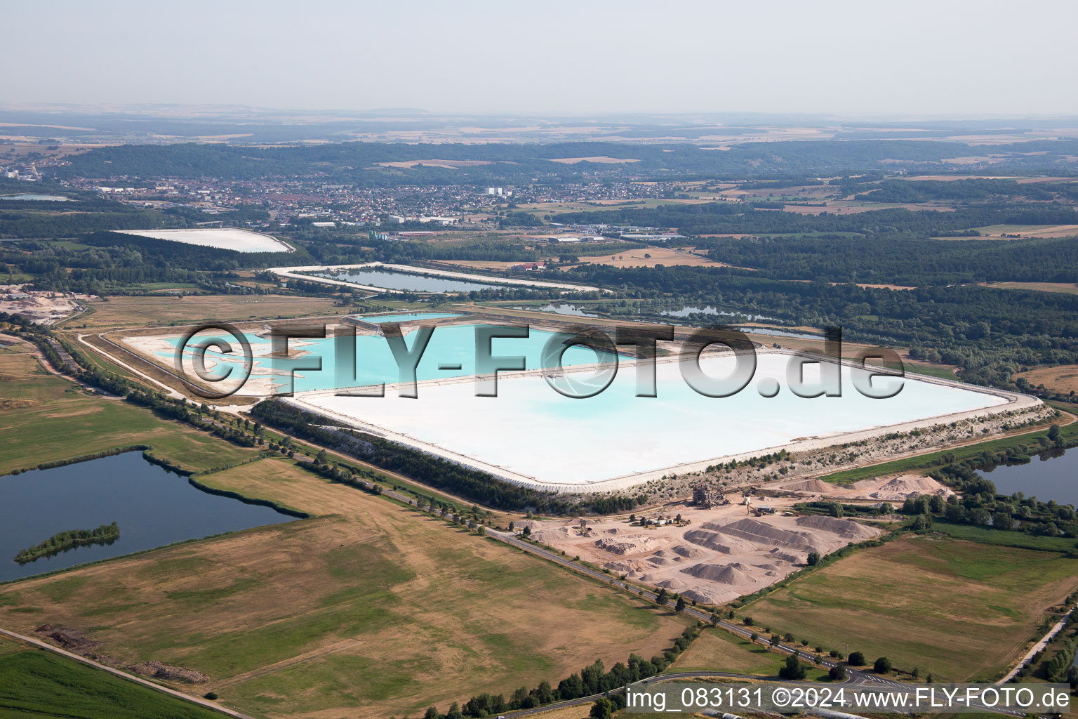 Luftbild von Saline in Rosières-aux-Salines im Bundesland Meurthe-et-Moselle, Frankreich