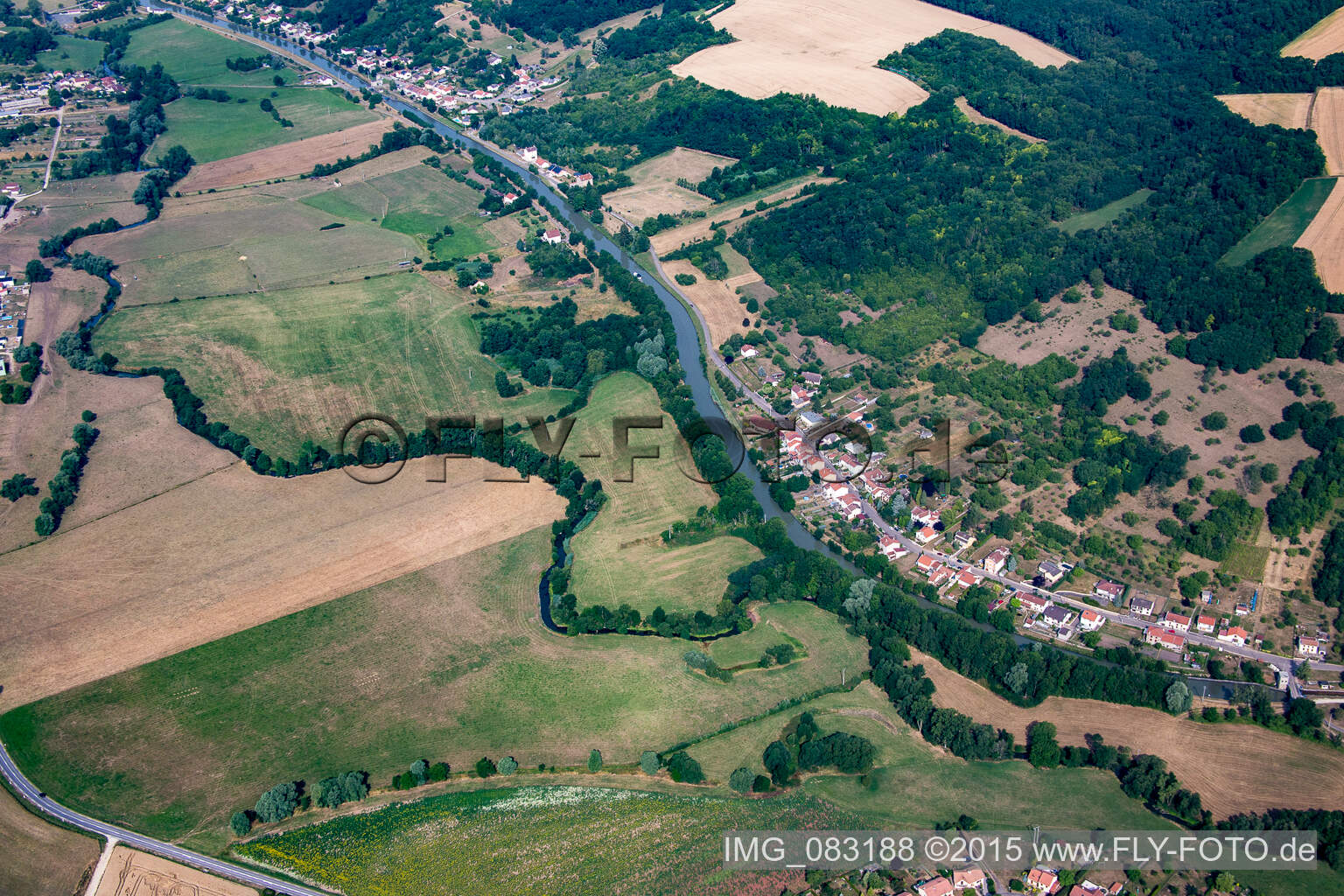 Luftbild von Sommerviller im Bundesland Meurthe-et-Moselle, Frankreich